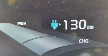 electric car dashboard with large touchscreen
