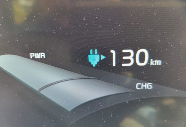 electric car dashboard with large touchscreen