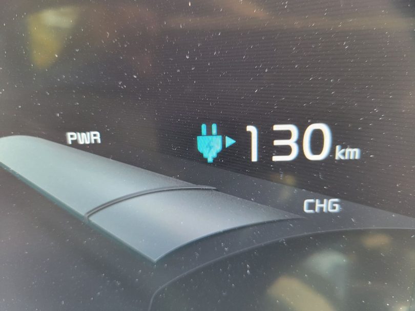 electric car dashboard with large touchscreen
